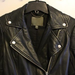 Muubaa London - Women's Black Leather Biker Jacket
